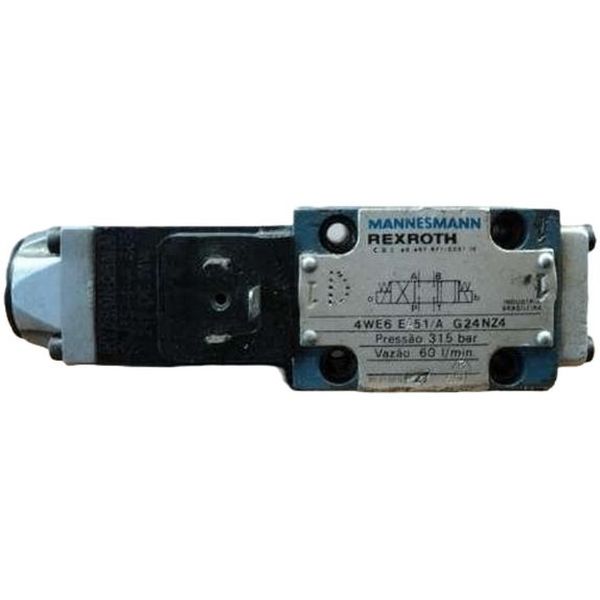 pressão máxima 350bar, 4 conexões úteis, tamanho 6, centro EA, 24V, com emergência manual