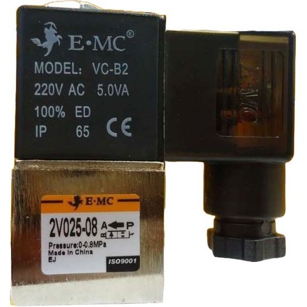 2/2 vias, atuação solenóide, retorno mola tensão 220VAC / 5,0VA / IP65, compacta, quadrada