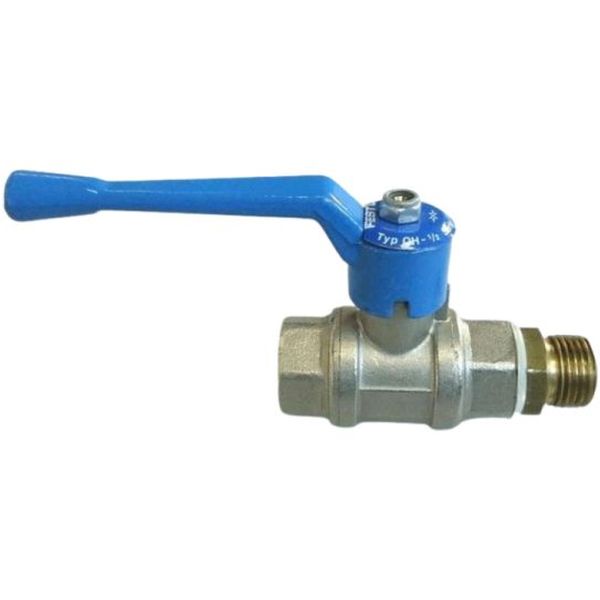 conexão G1/2, vazão 11500l/min, montagem na tubulação, pressão máxima 30bar, corpo latão, alavanca aço pintado