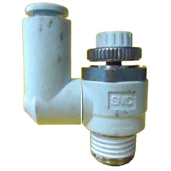conexão rosca 1/4, diâmetro do tubo 6mm, acionamento manual, para ar comprimido, anel de desengate branco