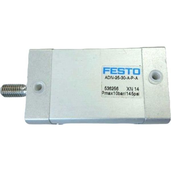 cilindro compacto, dupla ação, ISO21287, diâmetro 25mm, curso 30mm, rosca externa,  anéis/placas de amortecimento elásticos nas posições finaisl, detecção de posição