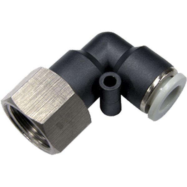 conexão pneumática em L, conector pneumático em L, conexão L, união para tubos em L, conexão para tubos PUN e PAN, conexão instantânea, conexão rápida, conexão de engate rápido em L, conexão roscada em L, conexão para equipamentos de ar comprimido 