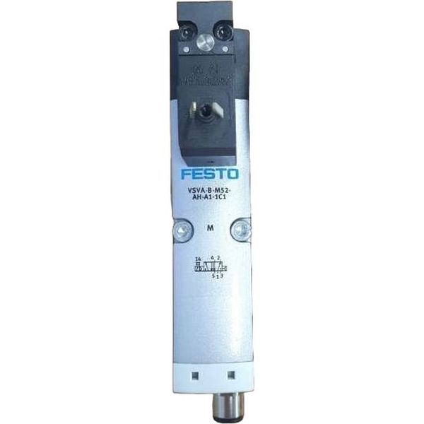 5/2 vias, monoestável, montagem manifold, conexão elétrica com conector central DIN, ISO 15407-1