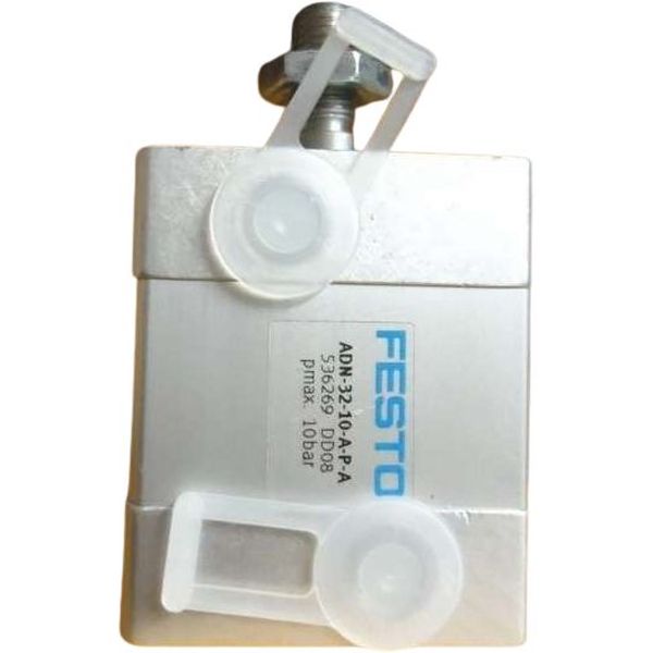 cilindro compacto, dupla ação, ISO21287, diâmetro 32mm, curso 10mm, rosca externa,  anéis/placas de amortecimento elásticos nas posições finaisl, detecção de posição