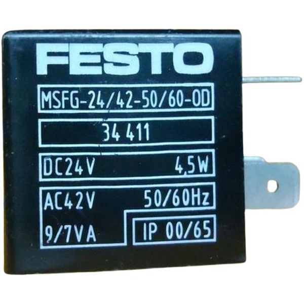 tensão 24VDC 4,5W, 42VAC 50/60Hz, 9/7VA, grau de proteção IP00/65, encapsulada, ligação elétrica com pinos