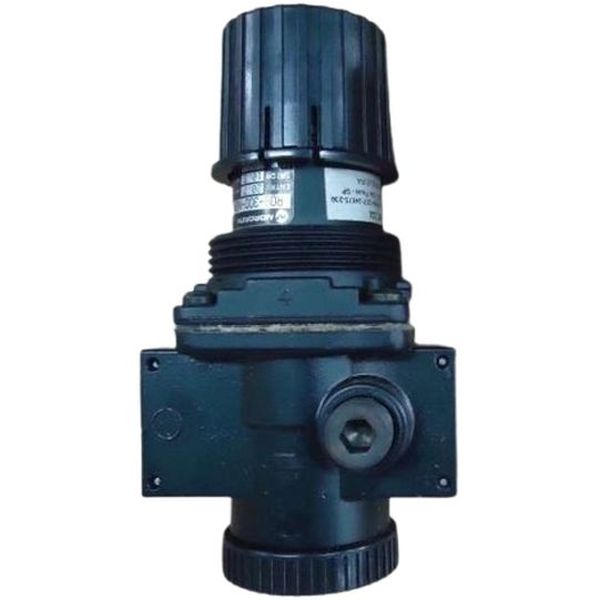 Série R08, conexão rosca G3/8, meio ar comprimido, sem alívio, corpo zinco, válvula latão, botão de ajuste Acetal, vedações NBR