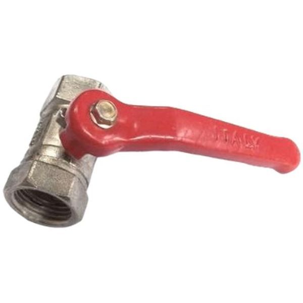 2 vias, conexão rosca 1/2, para água, com alavanca vermelha, corpo metálico
