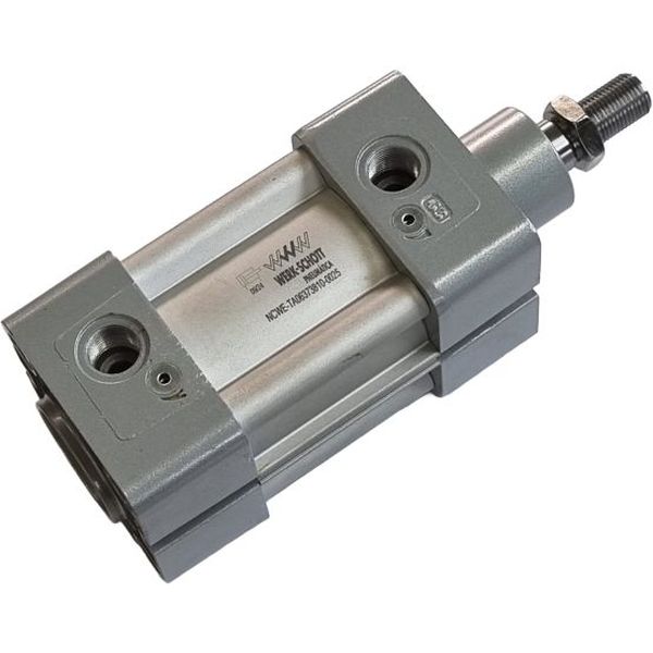 cilindro padronizado de dupla ação, diâmetro 63mm, curso 25mm, dupla ação, amortecimento ajustável