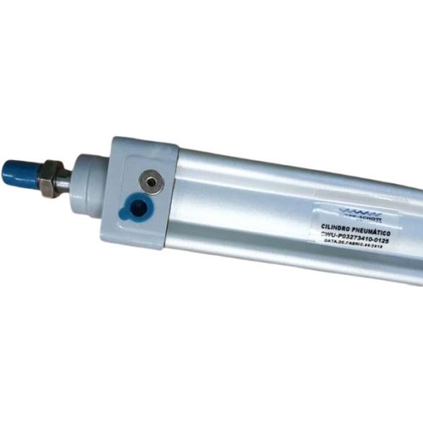 diâmetro 32mm, curso 125mm, dupla ação com amortecimento ajustável, sem canal para sensor
