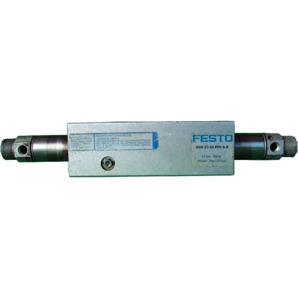 diâmetro 25mm, curso 50mm, dupla ação, amortecimento nas posições de fim de curso, detecção de posição