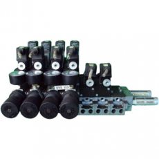 Conjunto de válvulas pneumáticas MFH-5/2-D-1-FR-C - FESTO seminova Conjunto de válvulas pneumáticas MFH-5/2-D-1-FR-C - FESTO seminova