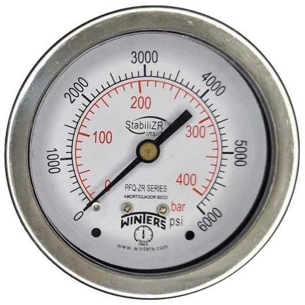 saída traseira, conexão 1/4NPT, com StabiliZR, mostrador 63mm, caixa aço inoxidável