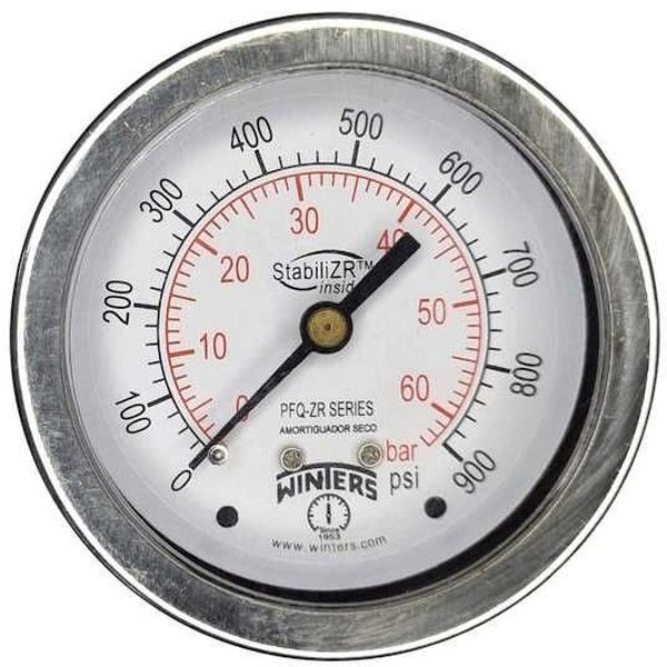 saída traseira, conexão 1/4NPT, com StabiliZR, mostrador 63mm, caixa aço inoxidável