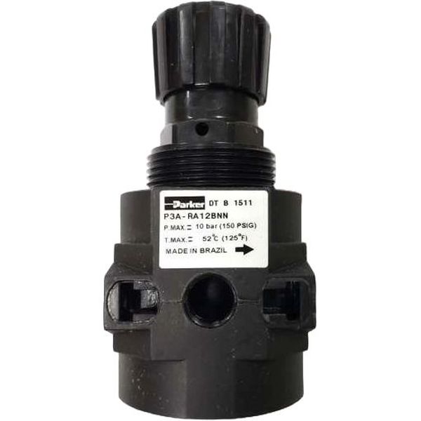 regulador não modular, pressão máxima 10bar, intervalo de temperatura 0...52oC, material do corpo plástico, vedação NBR

