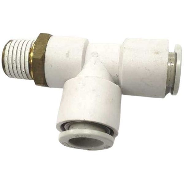 conexões pneumáticas para tubo 10mm, fluido ar comprimido, anel de desengate branco, pressão máxima de operação 1.0MPa
