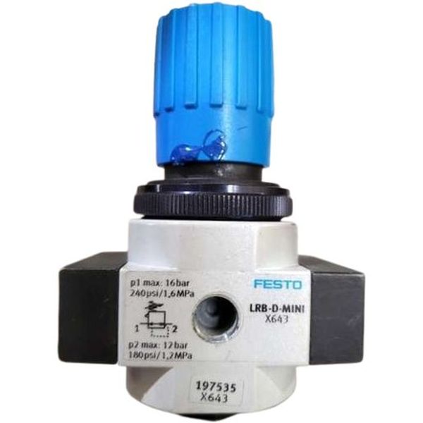 Série D, tamanho Mini, acionamento manopla com trava, conexão G1/4, vazão 1600l/min, pressão de operação 1...16bar, meio ar comprimido, corpo zinco fundido, vedações NBR