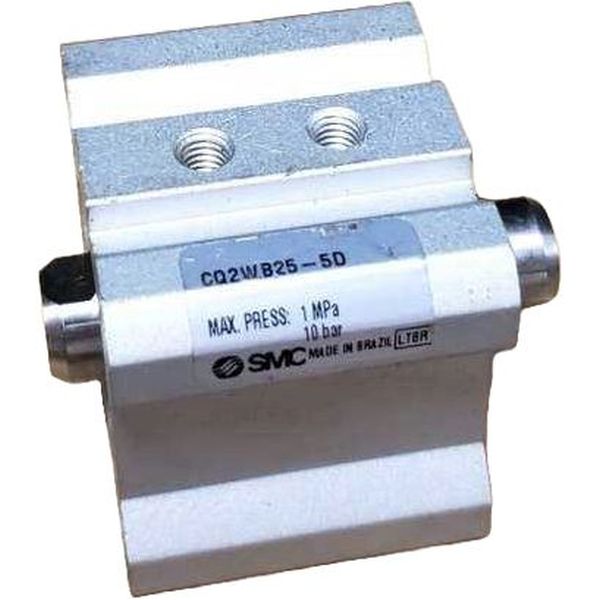 cilindro compacto, diâmetro 25mm, curso 5mm, dupla ação, haste simples, fluido ar comprimido
