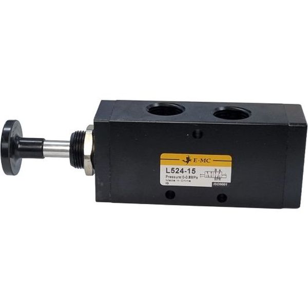 5/2 vias, conexão 1 polegada, meio de trabalho ar limpo, tipo de acionamento externo botão, lubrificação não é necessária, pressão de trabalho 0~0.8MPa, pressão máxima 1.2MPa, temperatura de trabalho -5~60oC 