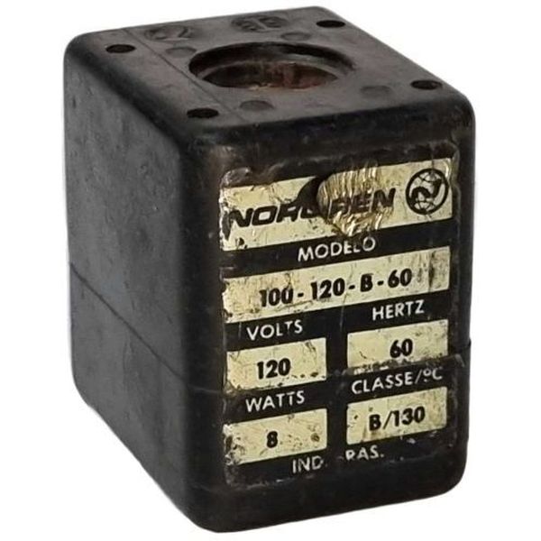 tensão 120V, 60HZ, potência 8W, classe B, temperatura máxima 130oC