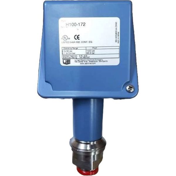 Série H100,2-50PSI 0.1-3.4BAR, 1 saída SPDT, conexão elétrica 1/2NPT, conexão pressão 1/4NPTF