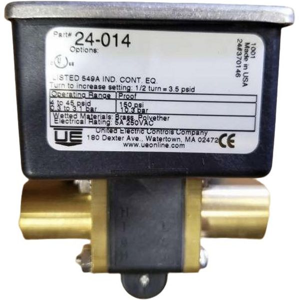 Série 25DP, 4-45psi 0.3-3.1bar, 1 saída SPDT, conexão 1/4NPT, pressão de operação 0...150PSIG