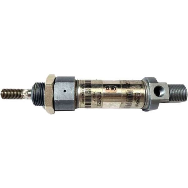 série 111, diâmetro 25mm, curso 25mm, haste e porca em aço inox, êmbolo em tecnopolímero, vedações poliuretano, meio ar comprimido