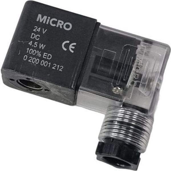 Série 22, largura 22mm, tensão 24VDC, 50/60Hz, potência 4.5 W, conexão ED 100%, proteção IP65, temperatura ambiente máxima 50oC, classe de isolação H, encapsulamento em resina epoxi