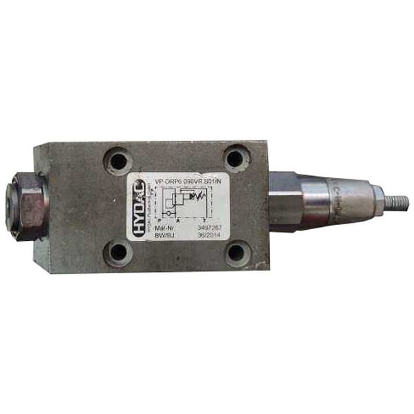 operada por piloto, montagem sobre placa ISO 24340, pressão máxima 350bar, vazão máxima 60l/min, fluido óleo hidráulico