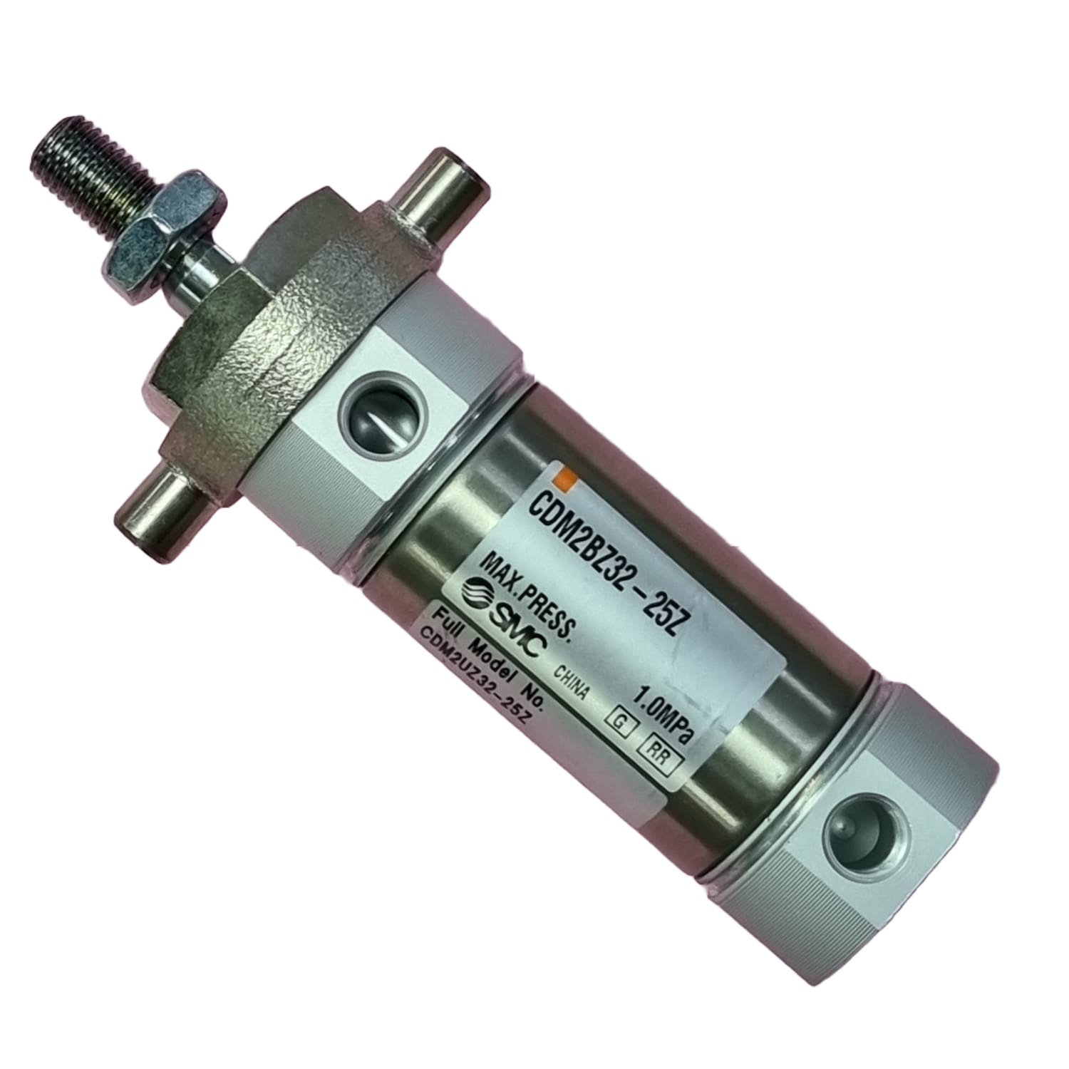 Série CM2, tipo padrão, dupla ação, haste simples, diâmetro 32mm, curso 25mm, máxima pressão de operação 1,0MPa
