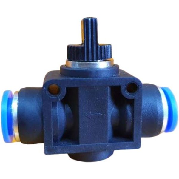 para tubos de 12mm, acionamento manual, conexão instantânea, anel de desengate azul