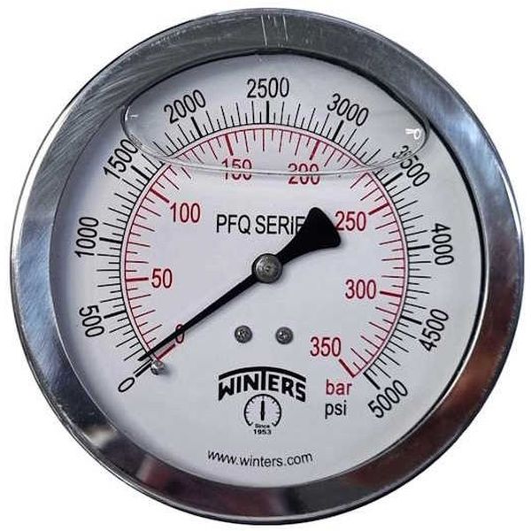 saída traseira, conexão 1/4NPT, com glicerina, mostrador 100mm, total inoxidável