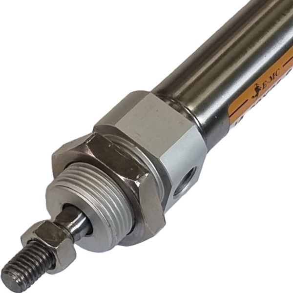 diâmetro 20mm, curso 80mm, conexão rosca G1/8, êmbolo magnético, dupla ação, amortecimento elástico fluido ar limpo