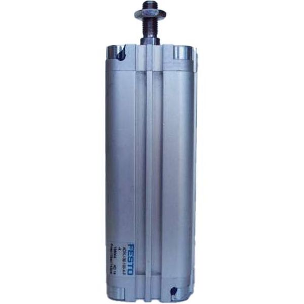 cilindro compacto, diâmetro 32mm, curso 100mm, rosca externa, anéis/placas de amortecimento elástico nas posições finais de curso, detecção de posição