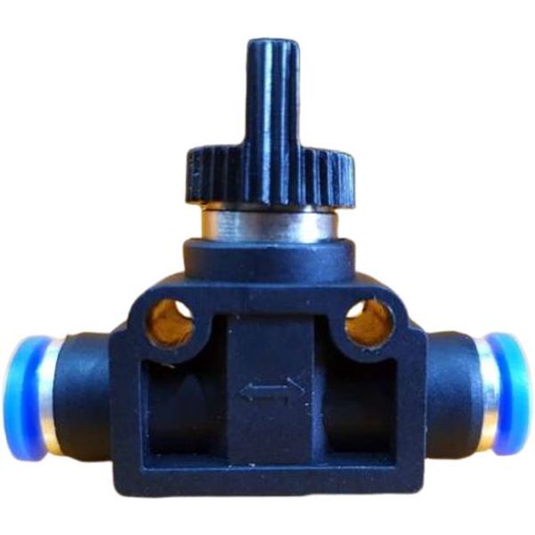 para tubos de 6mm, acionamento manual, conexão instantânea, anel de desengate azul