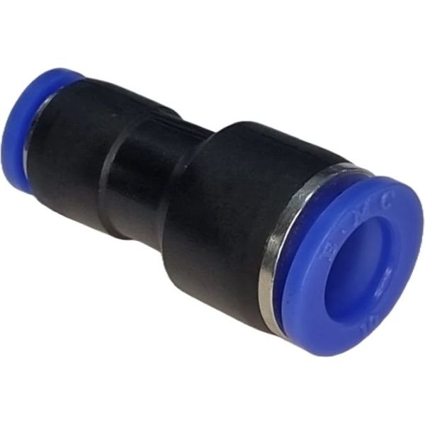 emenda tubos com diâmetro 10 e 6mm, conexão instantânea, anel de desengate azul, para tubos PU