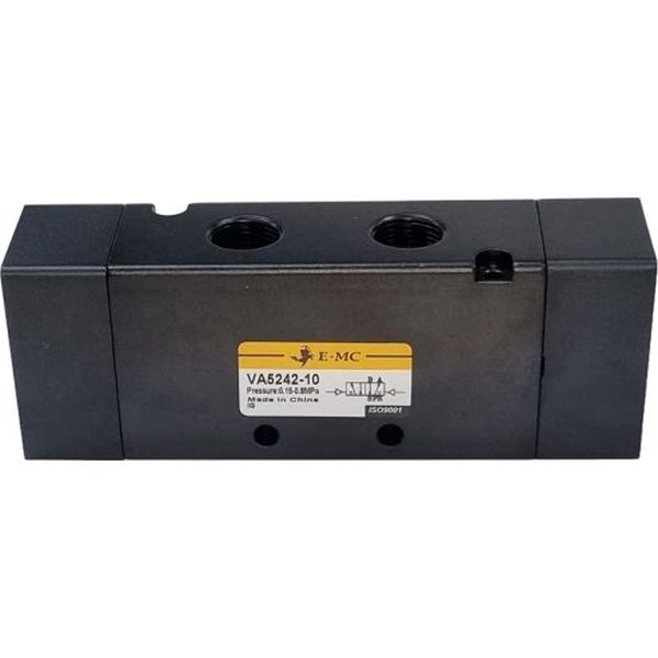 5/2 vias, conexão 3/8, meio de trabalho ar limpo, acionamento piloto, controle duplo, pressão máxima 1.2MPa